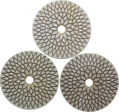 Vista 3 de Easy Light Almohadillas de pulido de diamante húmedo flexibles de 4 pulgadas y 3 pasos para mármol de granito, juego de 3 piezas