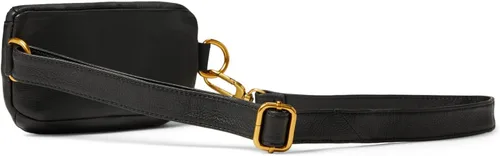 Vista 2 de HOBO Bolso elegante de helecho para mujer, estructura de cuero con cierre de cremallera superior, interior forrado impreso y bolsa de cinturón