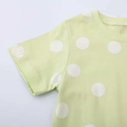 Vista 6 de Camisetas de manga corta para niña pequeña, camisetas de verano de algodón casual, cuello redondo, 2 paquetes