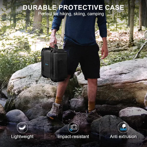 Vista 8 de Lekufee Waterproof Hard Carrying Case for DJI Mini 4 Pro/4/3 Pro/Mini 3,Fly More Combo,DJI RC 2/RC,RC N3/2/1 Remote Controller and Accessories(Case