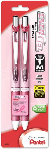 Vista 20 de Pentel EnerGel RTX - Bolígrafo de gel líquido retráctil, línea mediana, punta de metal, tinta de colores surtidos, paquete de 4 unidades (BL77BP4M)