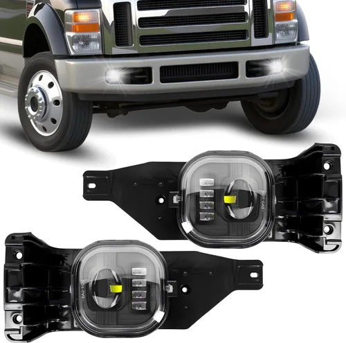 Vista 18 de Luces antiniebla LED y DRL para compatibles con Dodge Dakota 1997 1998 1999 2000/Dodge Durango 1998-2000, un par de luces antiniebla delanteras