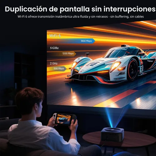 Vista 8 de Proyector HAPPRUN 1500 ANSI con licencia oficial de Google TV para Negro