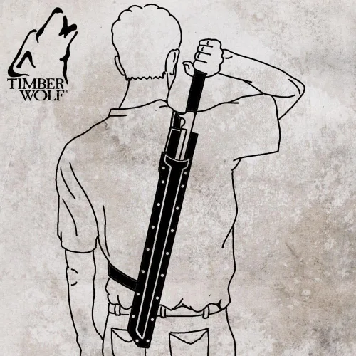 Vista 6 de Timber Wolf espada ninja de hoja completa Sure Grip Nylon Cord Wrapped Handle Durable ABS Scabbard with Belt Loop and Shoulder Strap Included