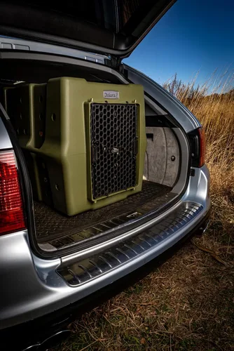 Vista 6 de Dakota 283 Crate - Cajón canino resistente y duradero, perrera económica (oliva, grande)
