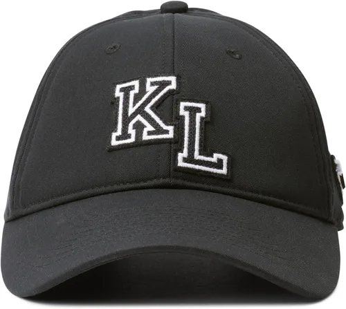 Vista 4 de Karl Lagerfeld Paris Gorra de parche lateral con logotipo de Kocktail Kocktail Karl Head, Black_Varsity, Negro_varsity
