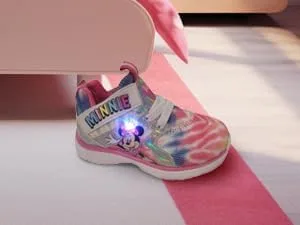 Vista 7 de Disney Minnie Mouse - Tenis deportivos iluminados para niña (bebéniña pequeña)
