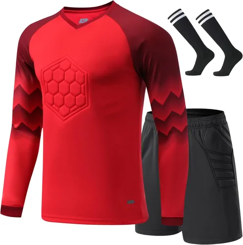 Vista 6 de Camiseta de portero de fútbol para niños, camiseta de manga larga para entrenamiento, uniformes juveniles