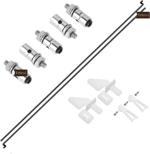 Vista 2 de Tapón de enlace de conector de varilla de empuje ajustable de 0.069 pulgadas + bocinas de control de nailon de 0.83 x 0.39 pulgadas + varillas