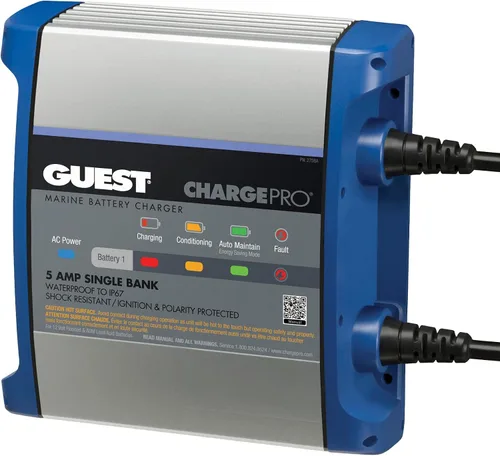 Vista 10 de Guest 2707A Guest - Cargador de batería a bordo 8A/12V, 2 bancos, entrada de 120 V
