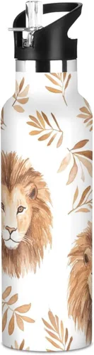 Vista 11 de Flowers Vacuum Insulated Sports Water Bottle Keeps Hot and Cold with Straw Leakproof BPA Free for Gym Sports 08
