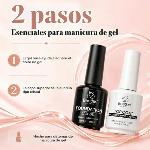 Vista 2 de Beetles - Juego de 2 capas base y capa superior de gel de 0.5 onzas