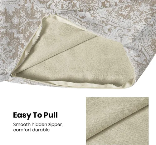 Vista 5 de BETGINY Fundas de almohada boho de 16x16 pulgadas, diseño étnico marrón beige, fundas de almohada decorativas para exteriores para sofá