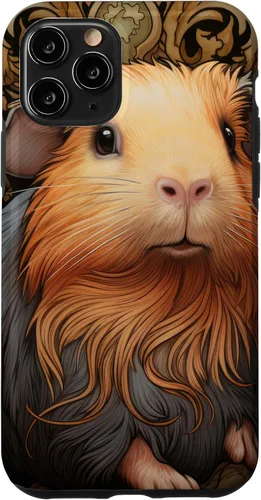 Vista 27 de iPhone 16 Guinea Pig Art Nouveau Abstract Case