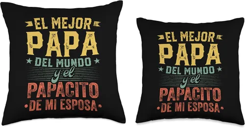 Vista 3 de El Mejor Papa Regalo Para Papa Camisa De Hombre Mejor Papa Mundo para Dia Del Padre - Almohada (16 x 16 pulgadas), multicolor