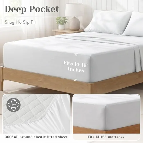 Vista 25 de Comfort Spaces Sábanas de percal 100% algodón, tamaño individual XL, 3 Adelia Gris
