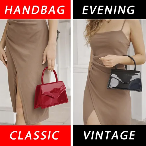 Vista 3 de Milisente Bolso de noche para mujer, bolso de mano para fiesta nupcial, bolsos de cóctel y baile de graduación con charol