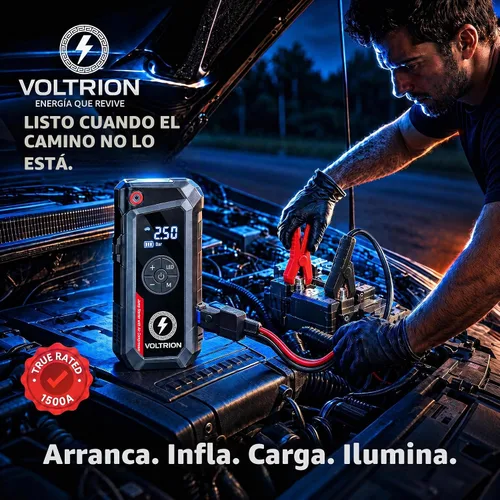Vista 9 de Arrancador de salto con compresor de aire, refuerzo de batería