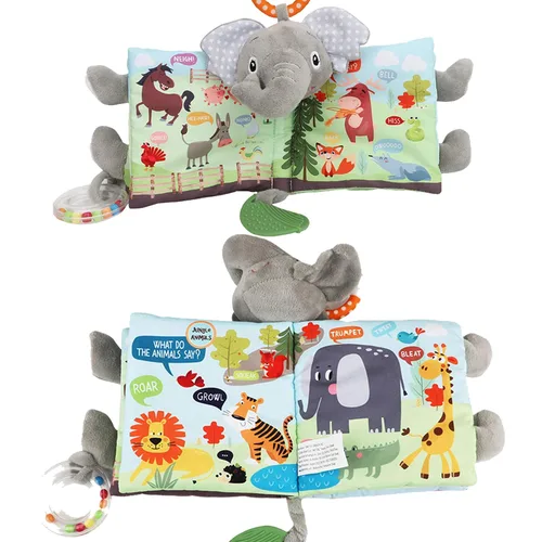 Vista 9 de Libro arrugado de peces y elefante juguete para bebés bebés niños pequeños