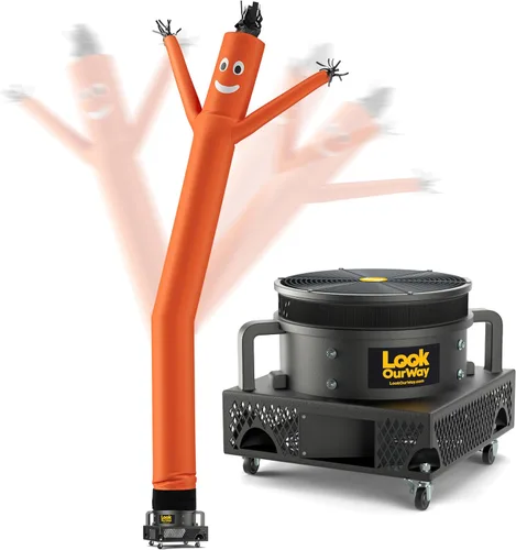 Vista 11 de LookOurWay Air Dancers - Hombre inflable de baile alocado de 7 pies de altura con soplador Sky Dancer - Hombre bailando publicitario inflable negro