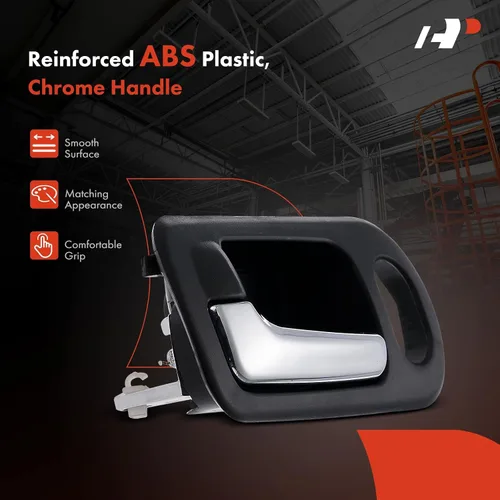 Vista 3 de A-Premium Manija de puerta interior delantera izquierda del lado del conductor con orificio de bloqueo compatible con Honda Civic 2002 2003 2004