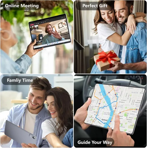 Vista 7 de Tablet Android de 10.1 pulgadas, 8 GB de RAM 128 GB de almacenamiento, Android 12 Oct-core procesador, 5 millones+13 millones de cámaras duales
