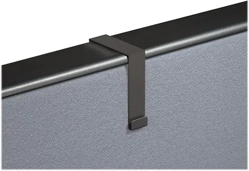 Vista 4 de Ganchos cubículos de partición Quartet, se adapta a paredes de 1.5" – 2.5" de cubo, matriz, negro (MCH10), Negro