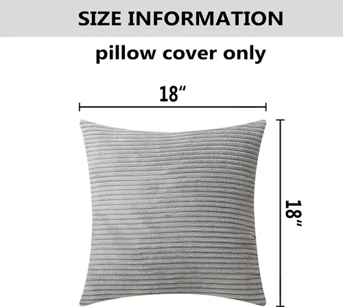 Vista 5 de Home Brilliant - Funda de cojín de terciopelo a rayas (paquete de 1 unidad)