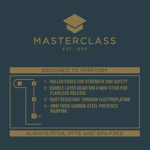 Vista 5 de MasterClass - Bandeja para verduras con PFOA antiadherente, acero al carbono de 0.039 in, 15.4 x 12.4 in
