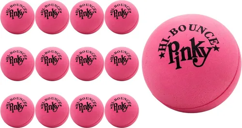 Vista 9 de Hi-Bounce Pinky Ball (paquete de 6) por JA-RU. Pelotas hinchables de goma para niños y adultos. Pelota de rebote rosa pequeña. Recuerdos de fiesta