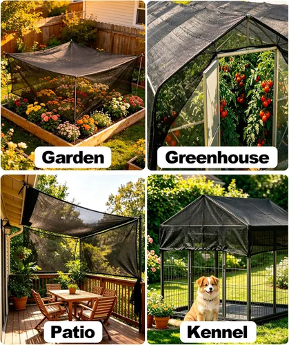 Vista 6 de e.share - Tela de sombra, 40%-50% de protección UV contra el sol, 3 pies x 10 pies, malla de sol personalizable para cubrir plantas de jardín