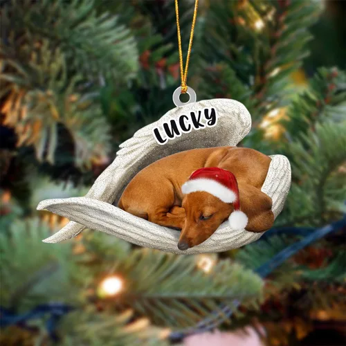 Vista 137 de Ángel durmiente de Afghan Hound para Navidad, adorno personalizado con el nombre del perro, adorno de Navidad personalizado para amantes de perros