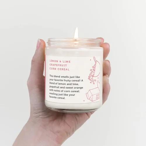 Vista 3 de CE Craft Vela perfumada de leche de cereal, vela de soja fresca y afrutada perfumada, velas perfumadas regalos para mujeres y hombres, vela