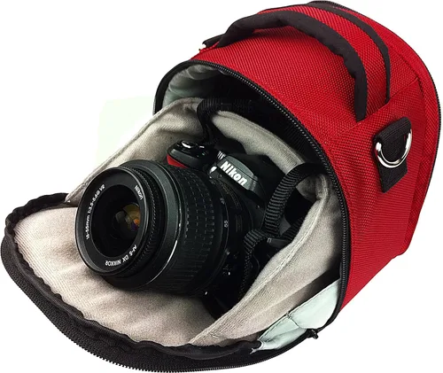 Vista 5 de Transporte para Nikon CoolPix W150, B600, A1000, Z50, D780, Z7, Z6, D3500, W300, Rojo