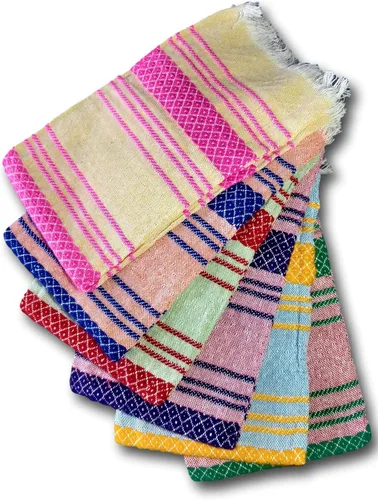 Vista 7 de Jacq & Jürgen - Cestas de palma tejidas a mano, paquete de 3 unidades, multicolor, paquete de tamaño mediano, tortillero mexicano tradicional