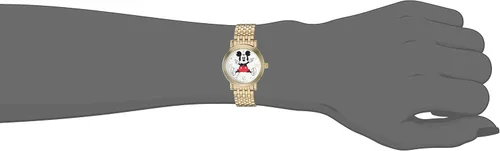 Vista 2 de Disney Mickey Mouse - Reloj analógico de cuarzo con manos articuladas vintage Oro