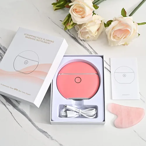 Vista 3 de Gua sha eléctrico con Gua Sha manualmente, escultura corporal facial Gua Sha, masajeador facial antienvejecimiento, instrumento de belleza facial
