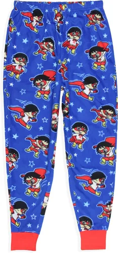Vista 5 de Komar Kids Ryan's World Super Hero - Conjunto de pijama de manga larga para niños
