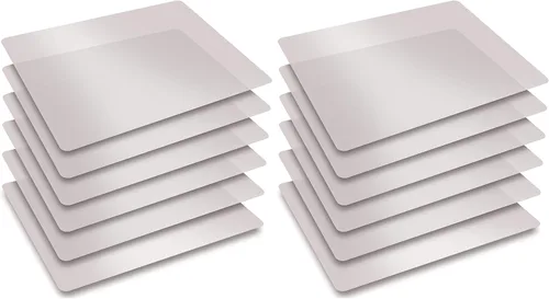 Vista 7 de Better Kitchen Products Juego de 6 alfombrillas de corte de plástico transparente esmerilado extra gruesas de 15 x 12 pulgadas