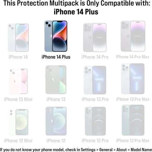 Vista 56 de Scooch Protector de pantalla 5 en 1 para iPhone 11 (paquete de 3) con protector de lente de cámara (paquete de 2) vidrio templado 9H de alta