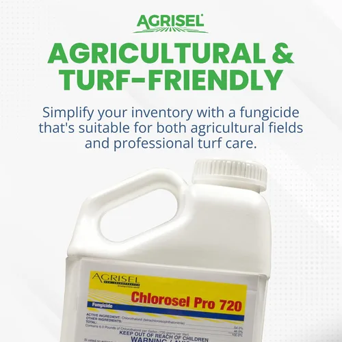 Vista 5 de Agrisel Chlorosel Pro 720, versátil control de enfermedades, fórmula resistente a la lluvia, eficaz en más de 100 cultivos, ideal