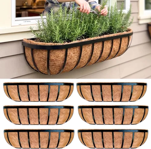 Vista 22 de LaLaGreen - Maceta rectangular de pared (24 pulgadas, paquete de 2) caja