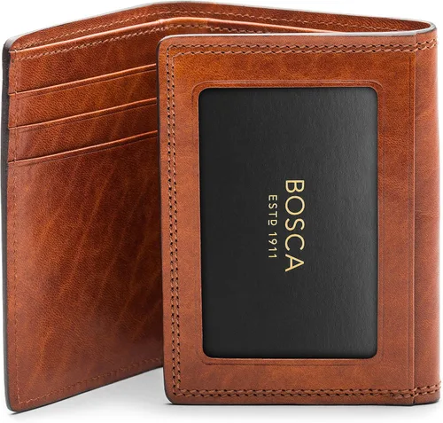 Vista 4 de Bosca Double I.D. Trifold in Dolce Leather - RFID