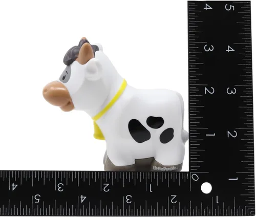 Vista 7 de Pieza de repuesto para el juego Fisher-Price Little People Farm Animal Friends - GFL21 ~ Figura de repuesto de vaca blanca