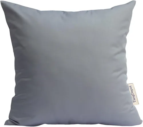 Vista 31 de TangDepot Fundas de almohada sólidas de seda sintética duradera, fundas de almohada cuadradas decorativas, fundas de almohada para interiores y Azul