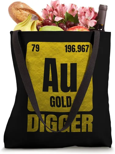 Vista 4 de Golden Chemical Element Au para bolsa de asas Gold Digger
