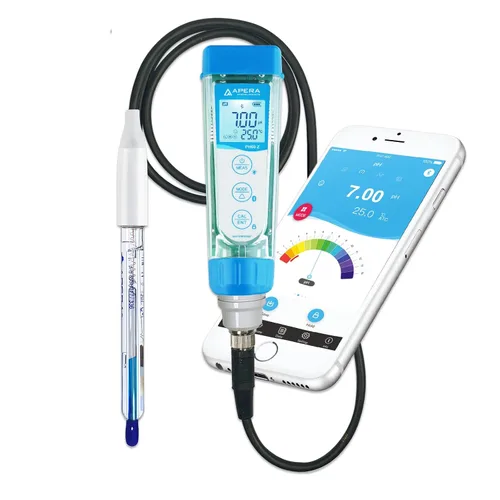 Vista 11 de Apera Instruments PH60Z-MS Kit de Probador de Medidor de pH Inteligente Portátil con Electrodo de pH Semi-Micro LabSen 246-5 ATC para Medición de pH