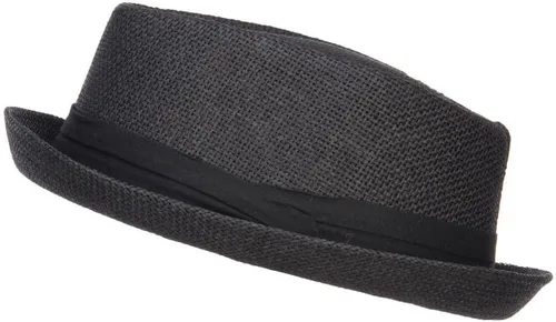 Vista 5 de Fedora de pastel de cerdo sólido de gran tamaño Negro