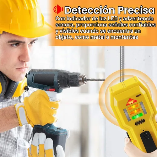 Vista 3 de Buscador de pernos y escáner de pared, detector de metales y madera para paredes de 3/4 pulg. de espesor (ST102 (viene con batería))