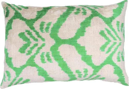 Vista 5 de Almohada decorativa hecha a mano con relleno de plumón, estampado de tigre verde, funda de cojín lumbar de seda de terciopelo suave para sala